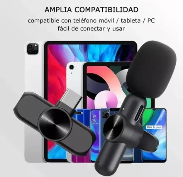 PACK 2 MICROFONO INALAMBRICO LAVALIER PARA IPHONE Y TIPO-C - 6