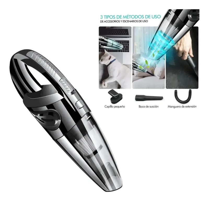 ASPIRADORA DE MANO INALAMBRICA PARA AUTO Y HOGAR - 4