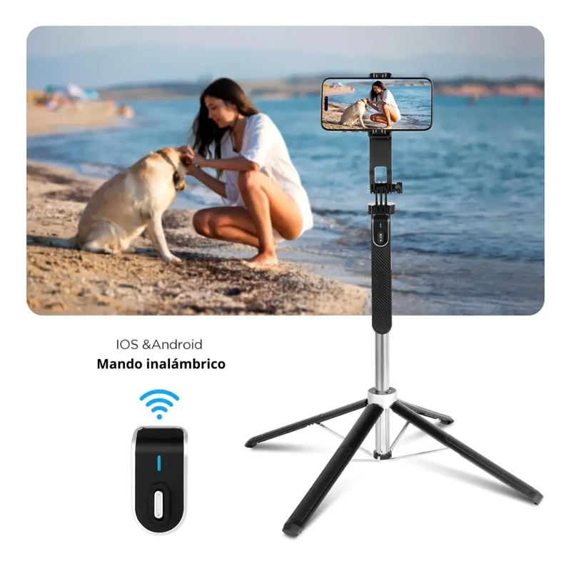 TRIPODE SOPORTE CELULAR PALO SELFIE 1.7 METROS - 3