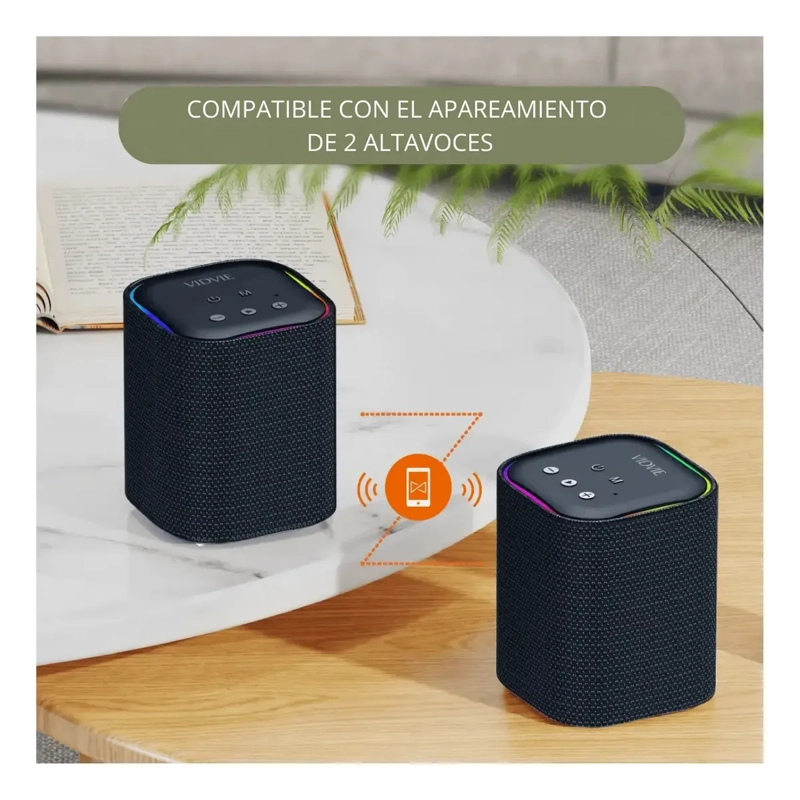 PARLANTE ALTAVOZ BLUETOOTH PORTATIL WATERPROOF LUZ RGB - 2