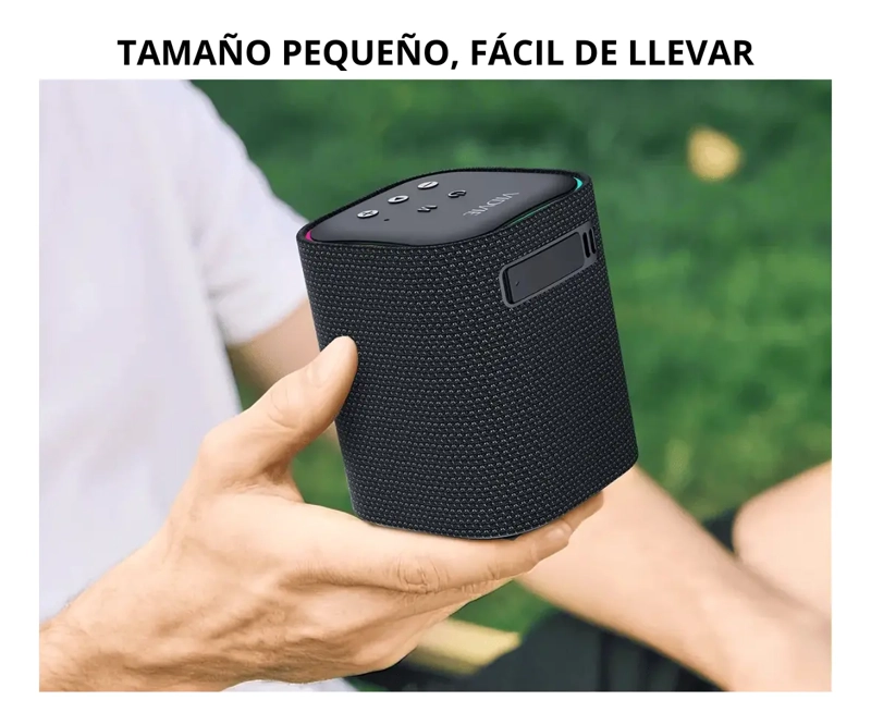 PARLANTE ALTAVOZ BLUETOOTH PORTATIL WATERPROOF LUZ RGB - 4