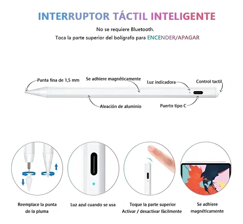 LAPIZ TACTIL STYLUS UNIVERSAL PARA TABLET IPAD - 3