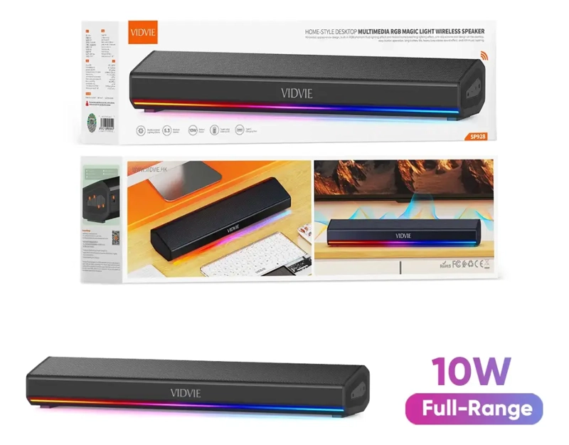 PARLANTE ALTAVOZ BLUETOOTH PORTATIL LUZ RGB - 8