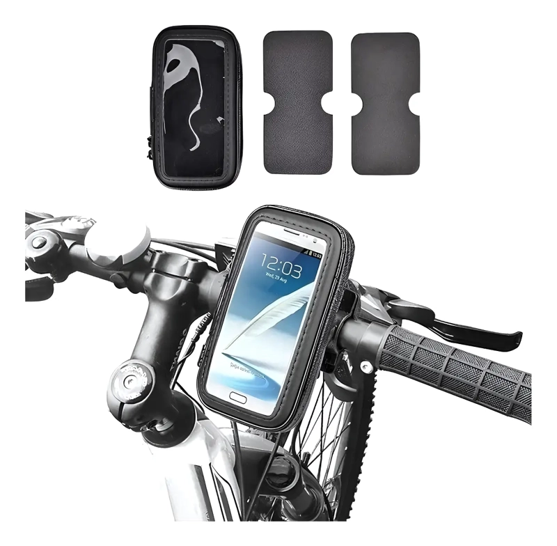 SOPORTE DE CELULAR PARA BICIBLETA IMPERMEABLE ROTACION 360 - 1