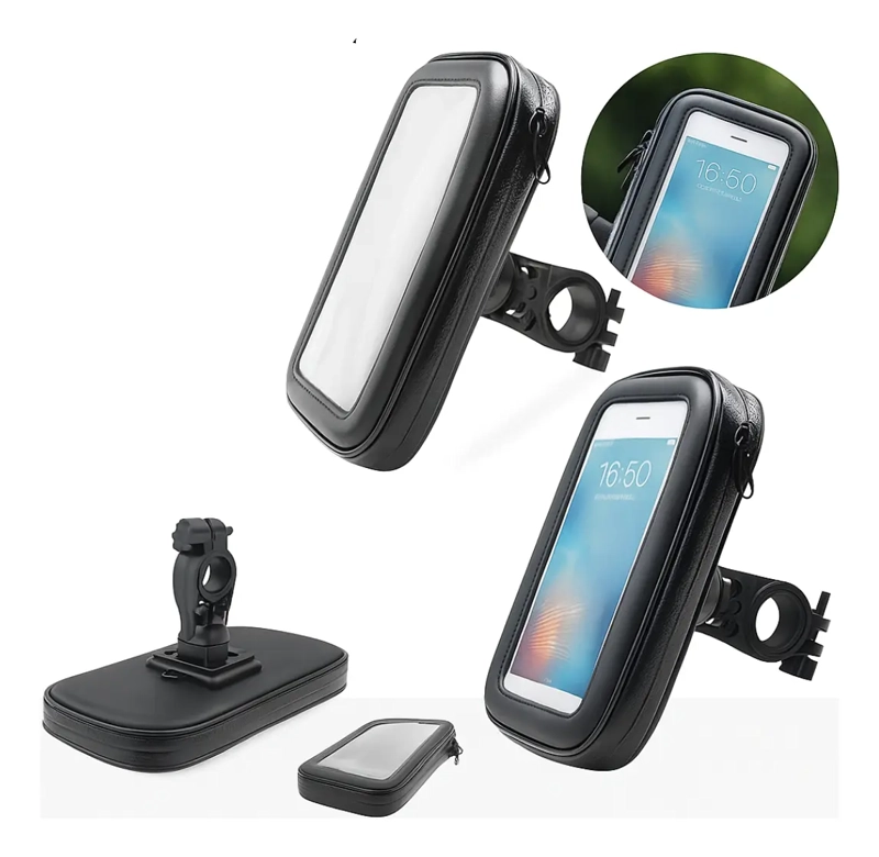 SOPORTE DE CELULAR PARA BICIBLETA IMPERMEABLE ROTACION 360 - 2