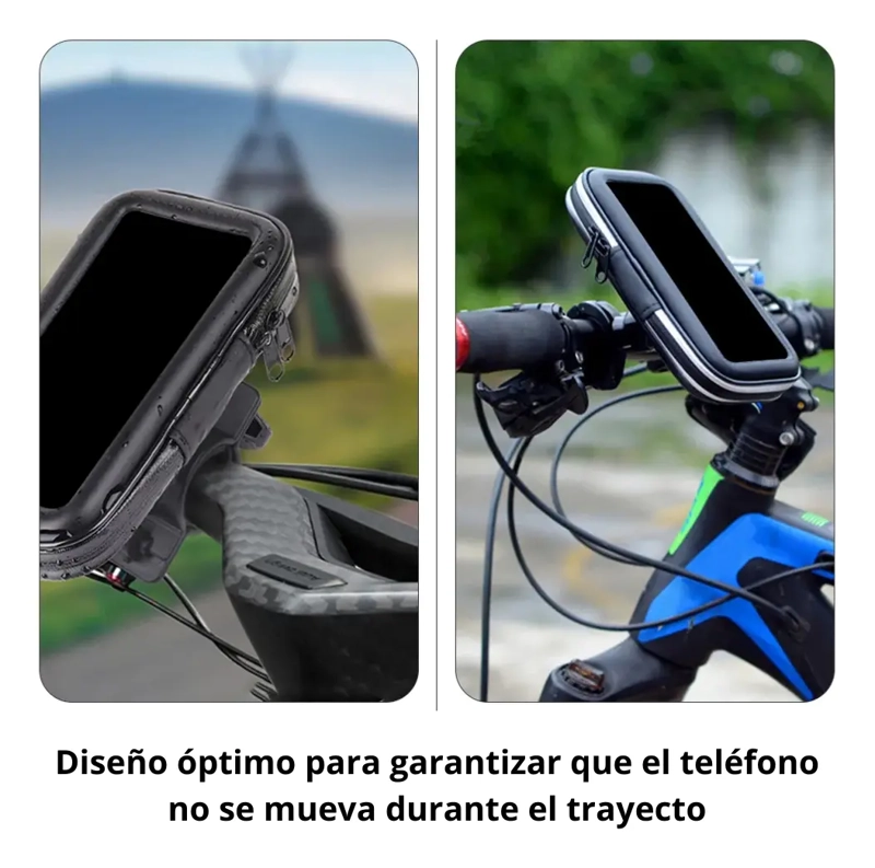 SOPORTE DE CELULAR PARA BICIBLETA IMPERMEABLE ROTACION 360 - 3