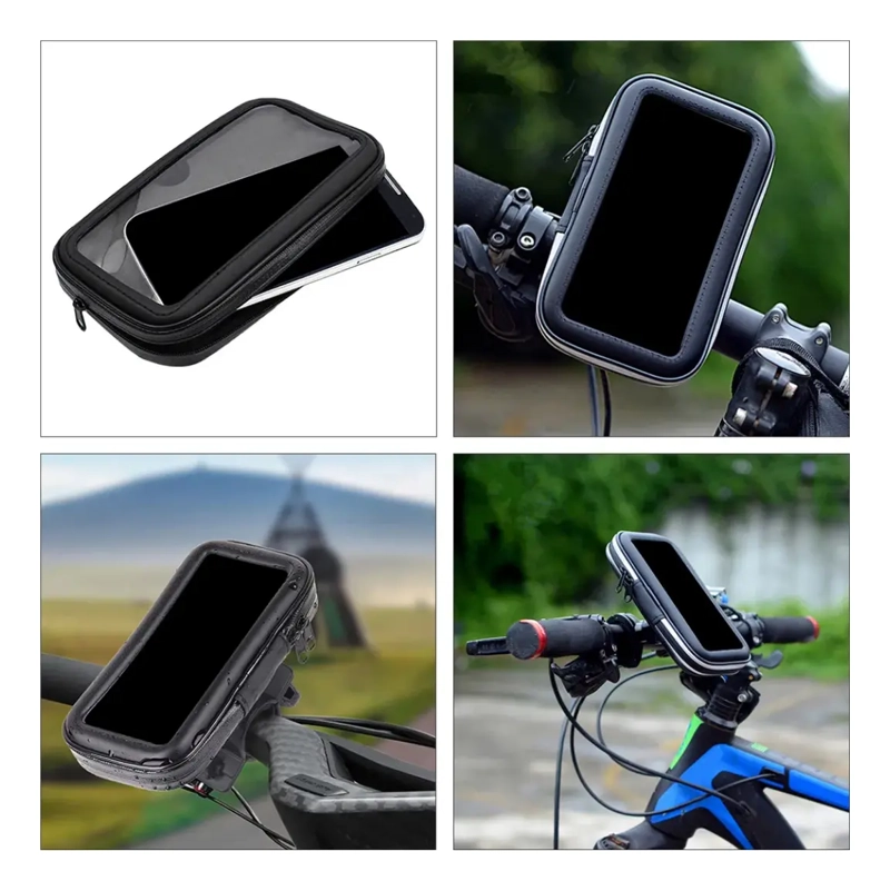 SOPORTE DE CELULAR PARA BICIBLETA IMPERMEABLE ROTACION 360 - 5