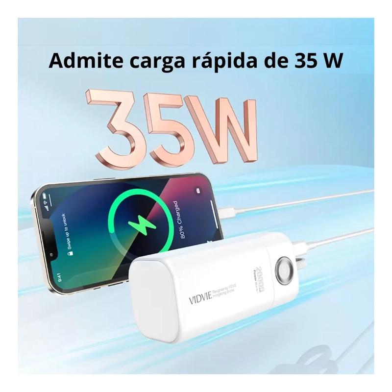 CARGADOR PORTATIL POWERBANK DUAL 20000MAH BLANCO - 6