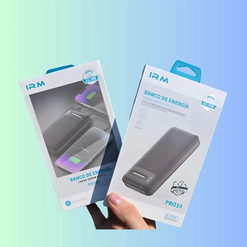 CARGADOR PORTATIL POWERBANK BLANCO CARGA SUPER RAPIDA 20000MAH - 6