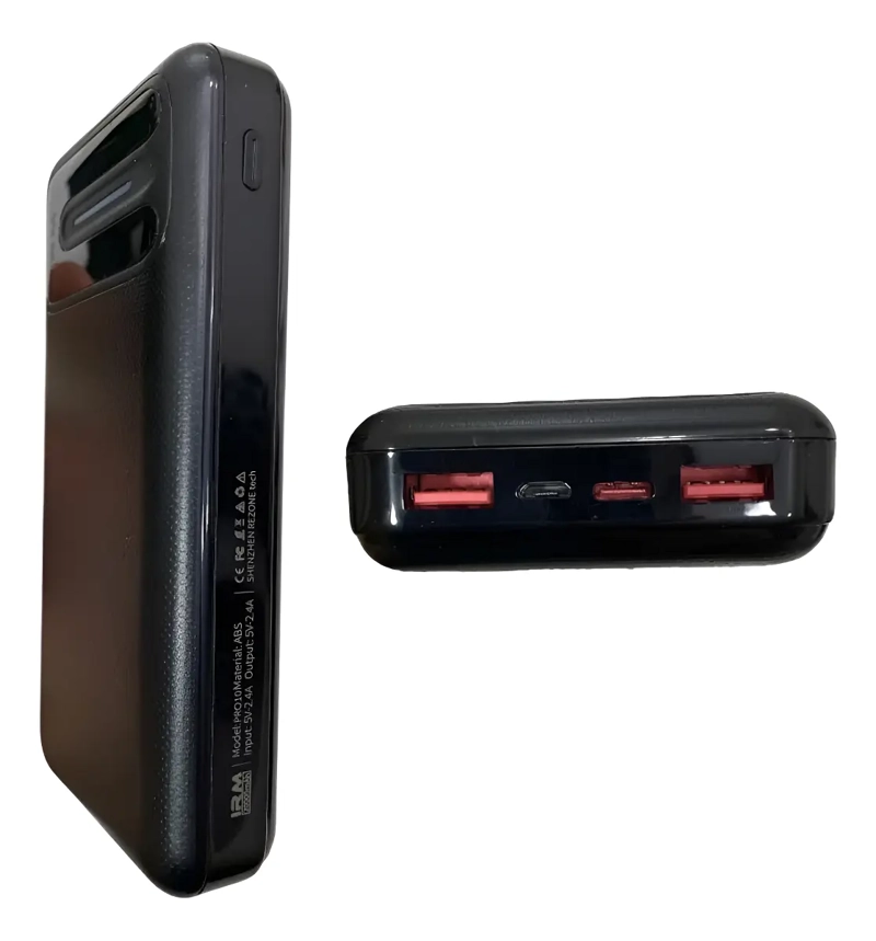 CARGADOR PORTATIL POWERBANK NEGRO CARGA SUPER RAPIDA 20000MAH - 1