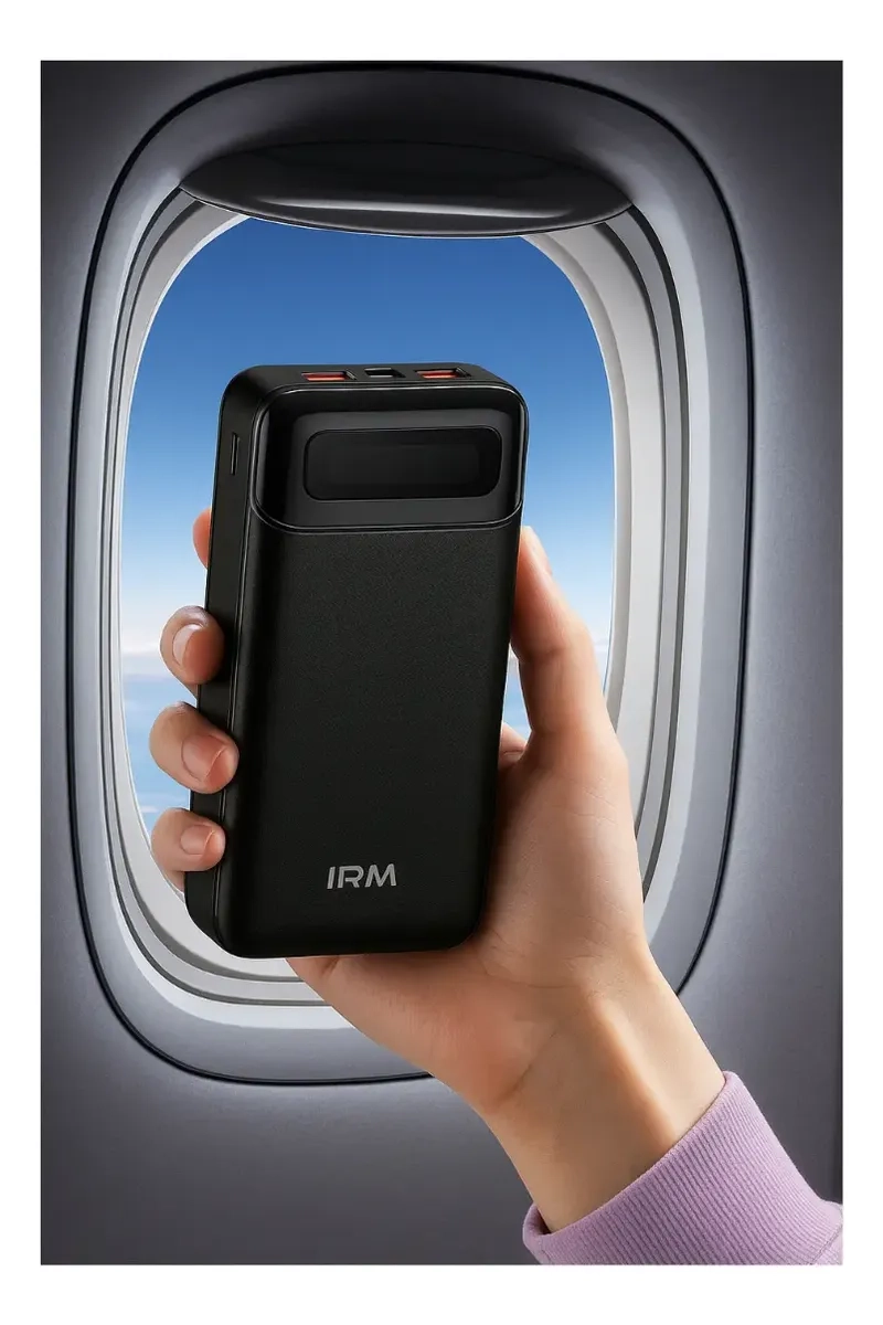 CARGADOR PORTATIL POWERBANK NEGRO CARGA SUPER RAPIDA 20000MAH - 4