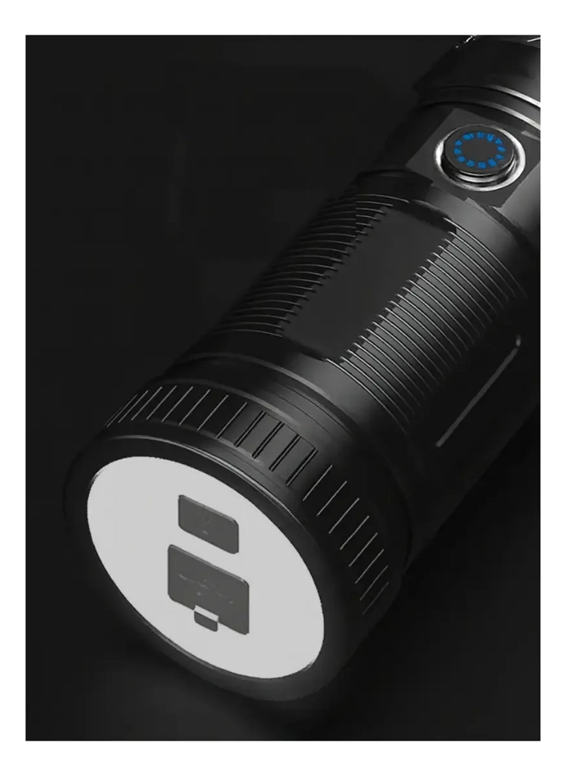 LINTERNA CON ZOOM ENFOQUE RETRACTIL RECARGABLE LUZ BLANCA - 4