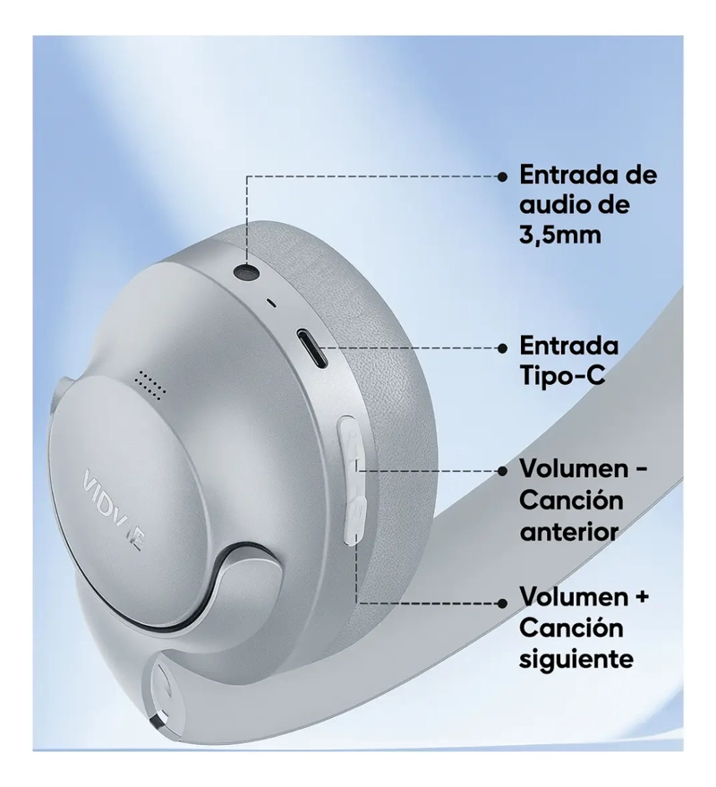 AUDIFONOS INALAMBRICOS CANCELACION ACTIVA DE RUIDO GAMER - 7