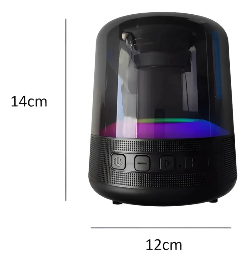 PARLANTE ALTAVOZ PORTATIL BLUETOOTH CON BAJO LUZ RGB SK4 - 3