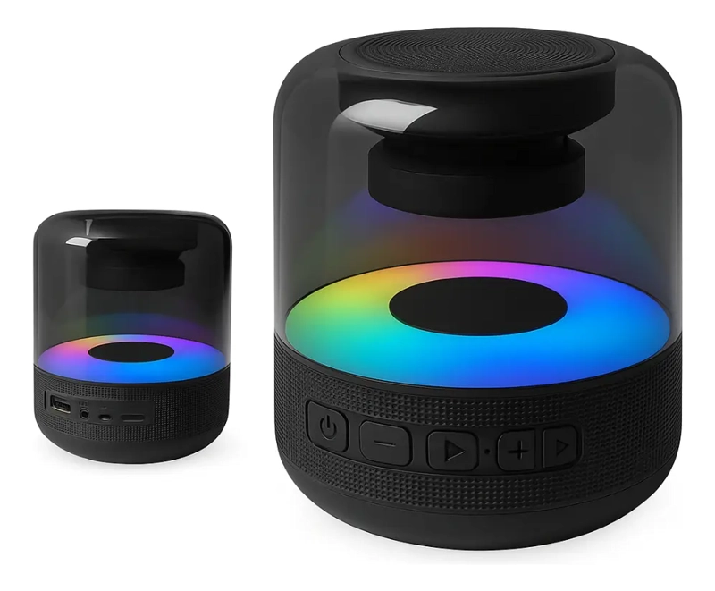 PARLANTE ALTAVOZ PORTATIL BLUETOOTH CON BAJO LUZ RGB SK4 - 5