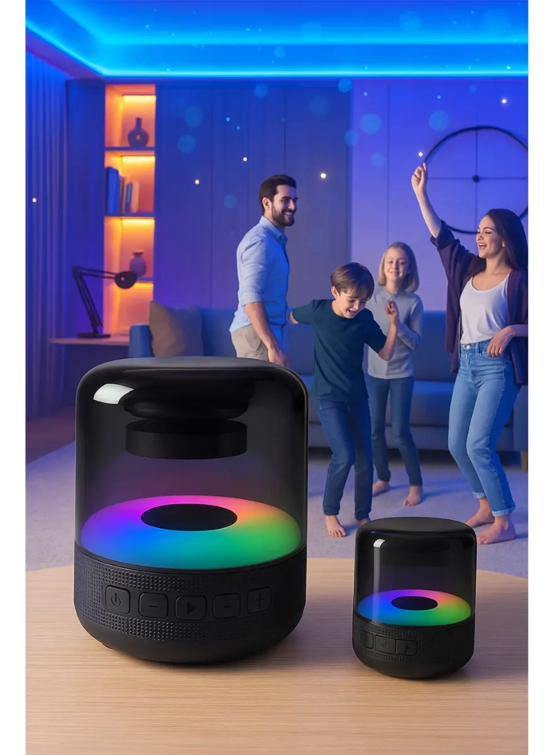 PARLANTE ALTAVOZ PORTATIL BLUETOOTH CON BAJO LUZ RGB SK4 - 6
