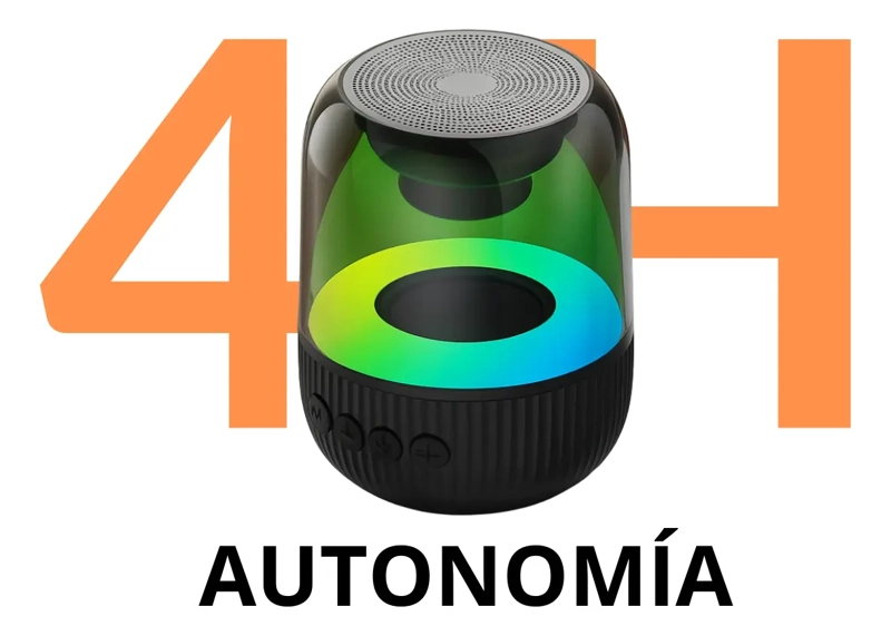 PARLANTE ALTAVOZ PORTATIL BLUETOOTH CON BAJO LUZ RGB SK3 - 3
