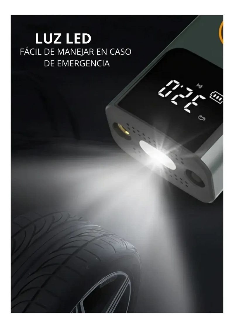 COMPRESOR INFLADOR BOMBA DE AIRE PORTATIL ELE CTRICO - 4