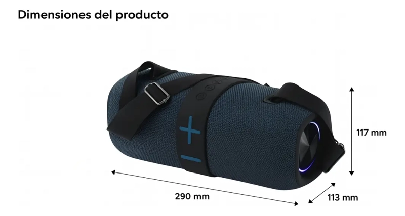PARLANTE ALTAVOZ CON TIRANTES INALAMBRICO WATERPROOF - 2