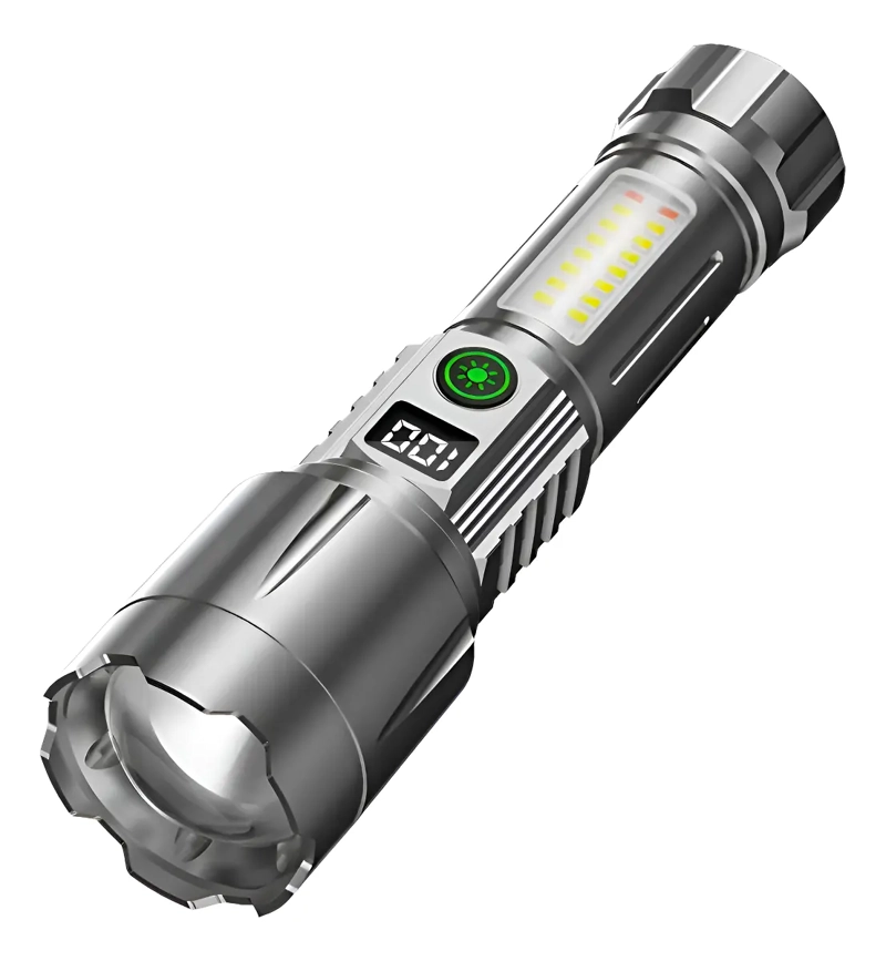 IRM LINTERNA LED RECARGABLE ZOOM RETRACTIL + POWERBANK PORTATIL