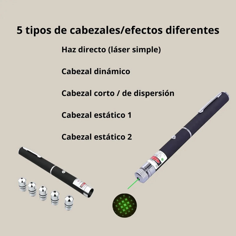 PUNTERO LASER VERDE PRESENTASIONES 5 EN 1 LARGA DISTANCIA - 3