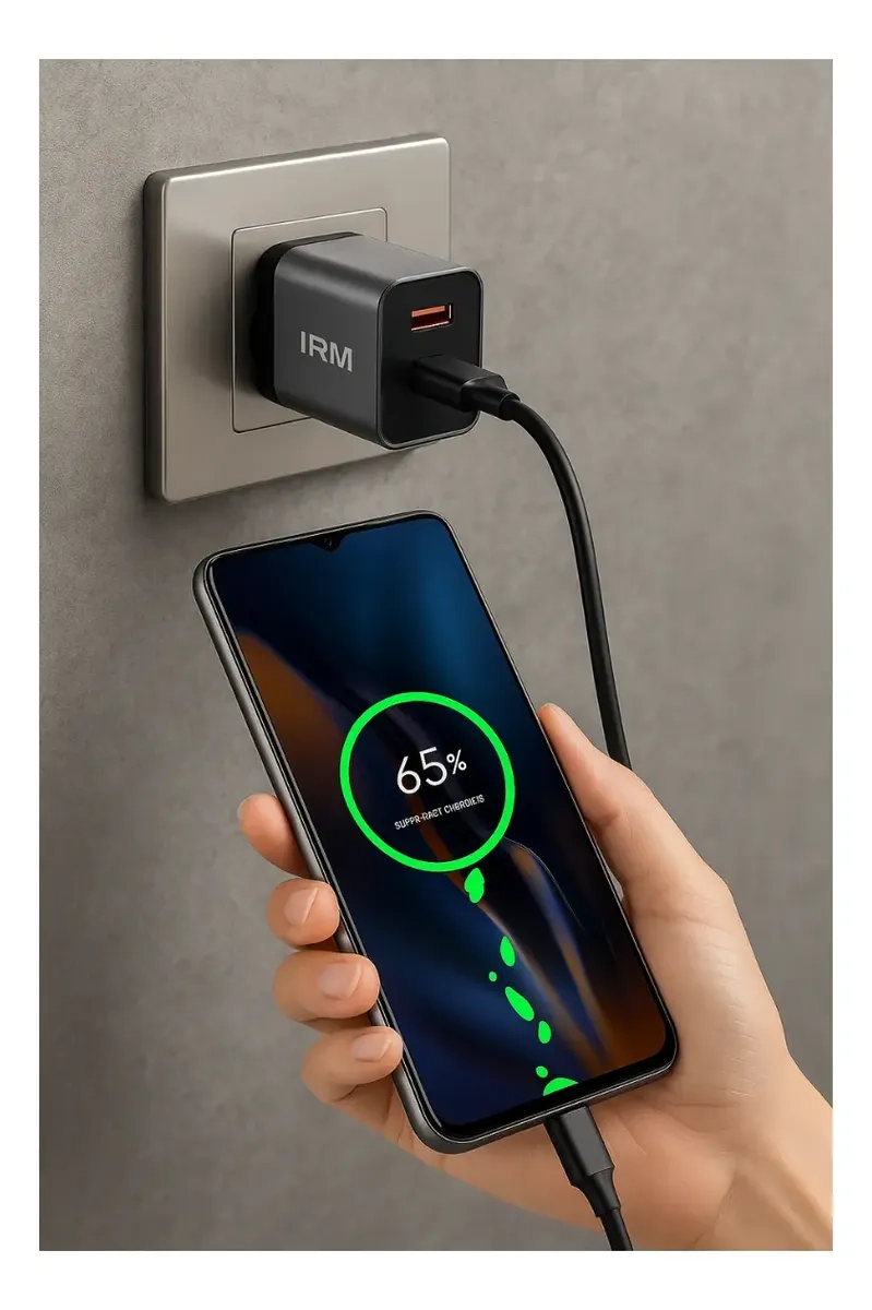 CARGADOR CARGA RAPIDA 20W DOBLE USB USB-C +CABLE LIGHTNING - 3