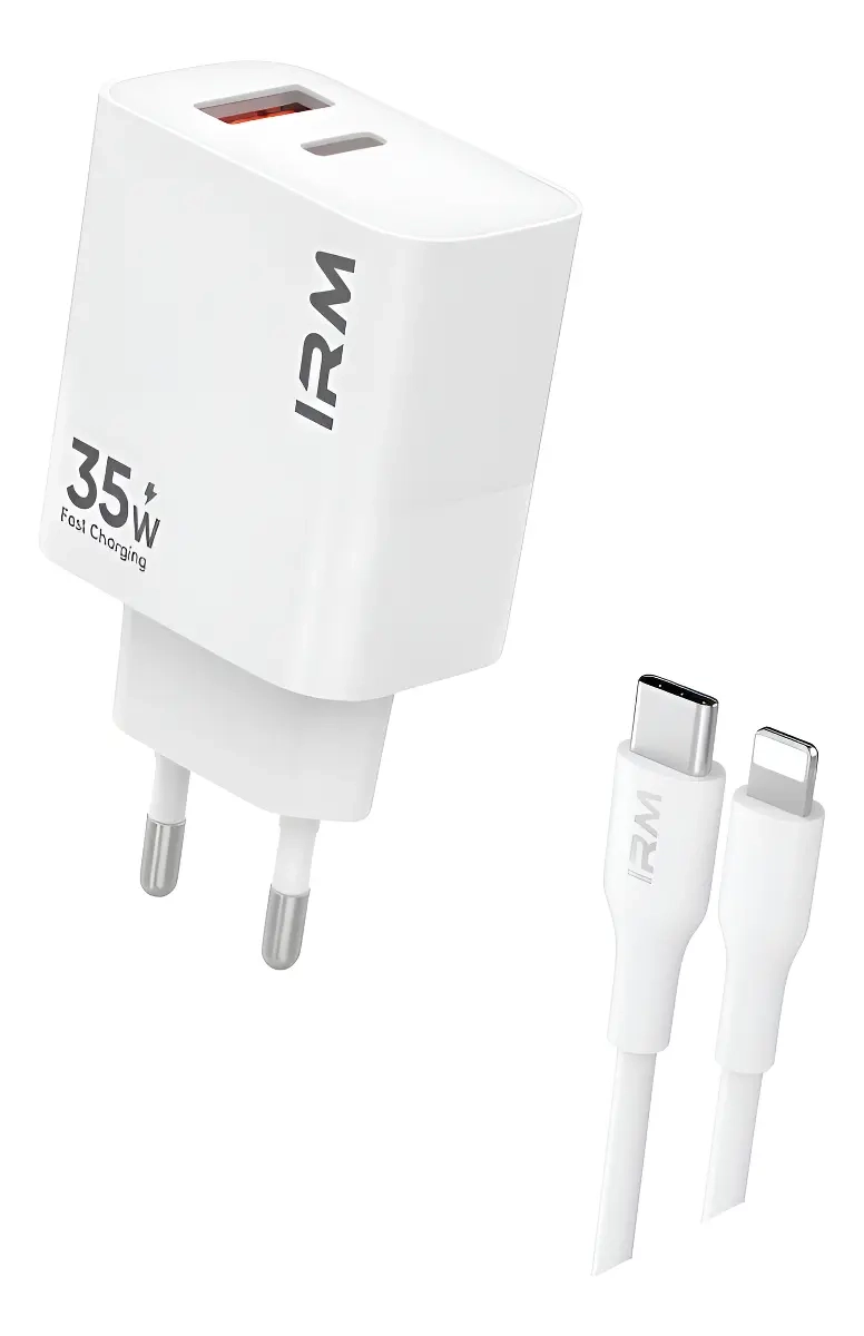 CARGADOR CARGA RAPIDA 35W DOBLE USB USB-C +CABLE LIGHTNING - 1