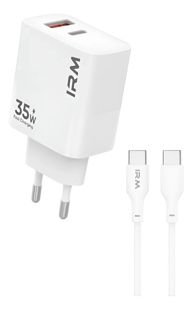 CARGADOR CARGA RAPIDA 35W DOBLE USB USB-C + CABLE USB-C - 1