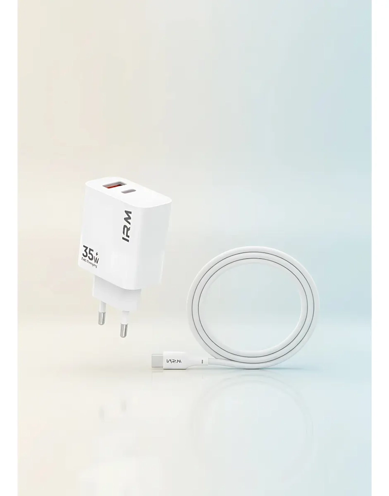 CARGADOR CARGA RAPIDA 35W DOBLE USB USB-C + CABLE USB-C - 2