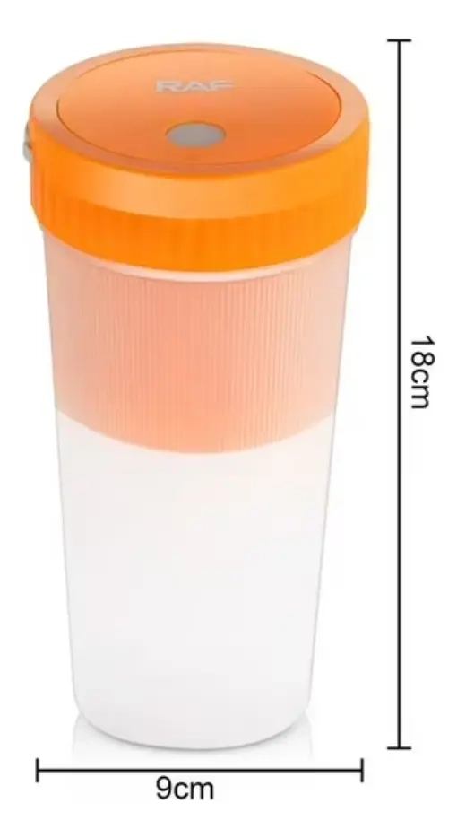 MINI VASO BATIDOR MEZCLADOR 80W PORTATIL INALAMBRICO 300ML - 3