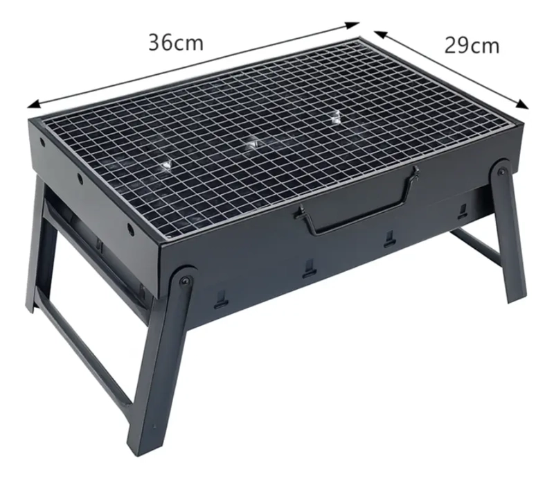 MINI PARRILLERA PLEGABLE PORTATIL A CARBON PARA ASADOS - 4