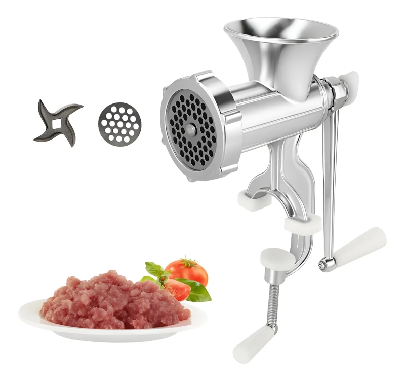 MOLINO MOLEDOR PICADOR CORTADOR DE CARNE MANUAL ALUMINIO - 1
