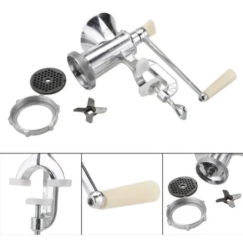 MOLINO MOLEDOR PICADOR CORTADOR DE CARNE MANUAL ALUMINIO - 4