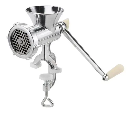 MOLINO MOLEDOR PICADOR CORTADOR DE CARNE MANUAL ALUMINIO - 5