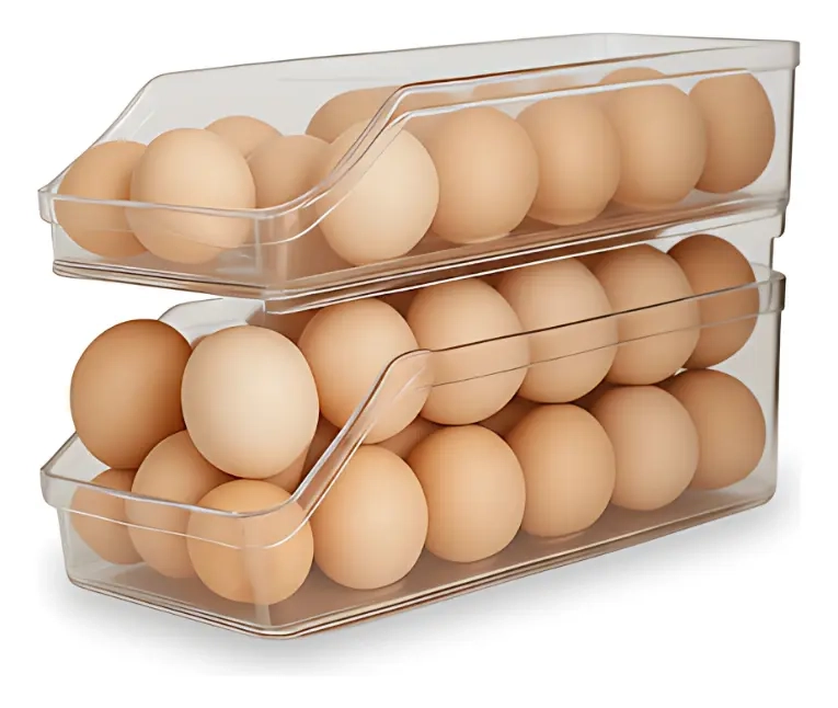 PACK 2 BANDEJA ACRILICO REFRIGERADOR ORGANIZA HUEVO MULTIUSO - 1