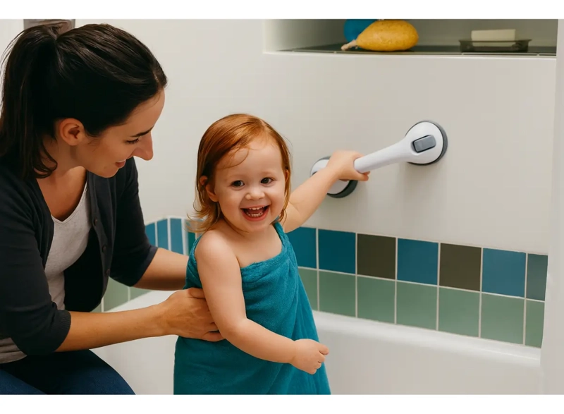 SOPORTE APOYO DE MANO PARA BAÑERA TINA ANTICAIDAS - 6