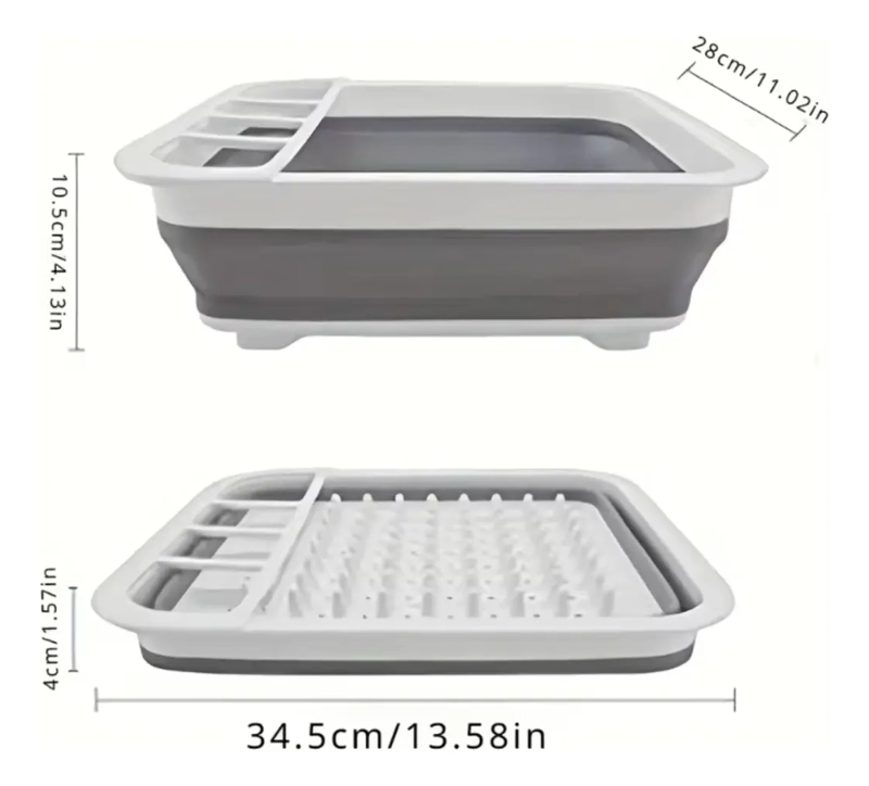 ESCURRIDOR SECADOR PLATOS SILICONA PLEGABLE COCINA MULTIUSO - 2