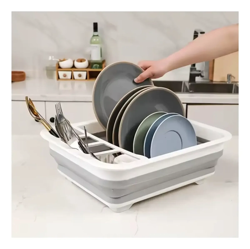 ESCURRIDOR SECADOR PLATOS SILICONA PLEGABLE COCINA MULTIUSO - 5