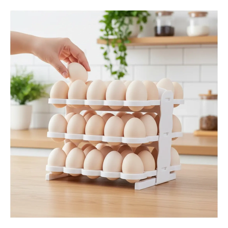 BANDEJA ORGANIZADOR DE HUEVOS 60 PIEZAS UNIVERSAL PLEGABLE - 4