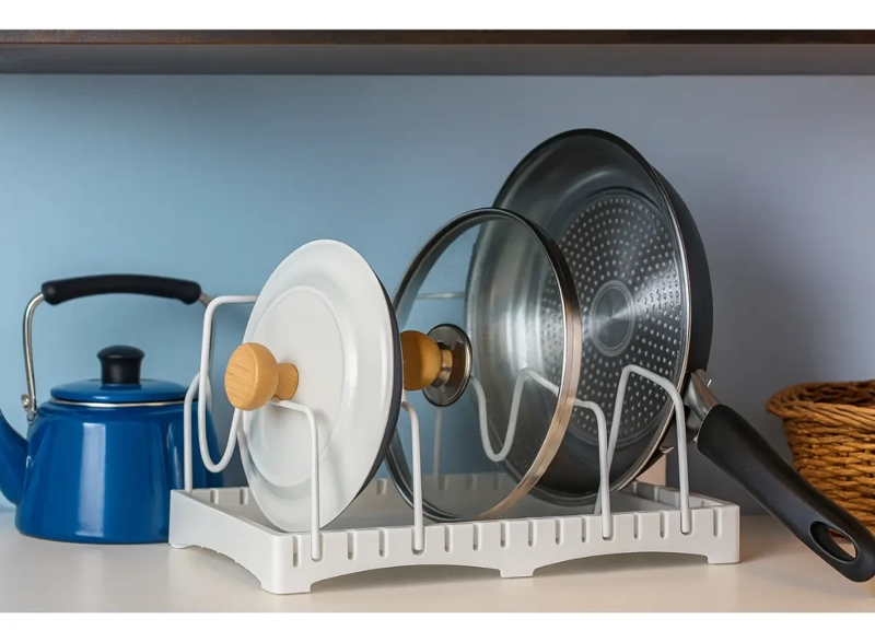 ORGANIZADOR DE OLLAS TAPAS SARTENES COCINA MULTIUSO - 4