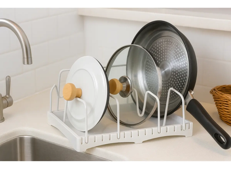 ORGANIZADOR DE OLLAS TAPAS SARTENES COCINA MULTIUSO - 5