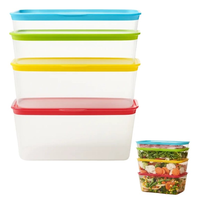 SET 4 TAPER TUPPER CONTENEDOR ENVASE PARA ALMACENAR ALIMENTO - 1