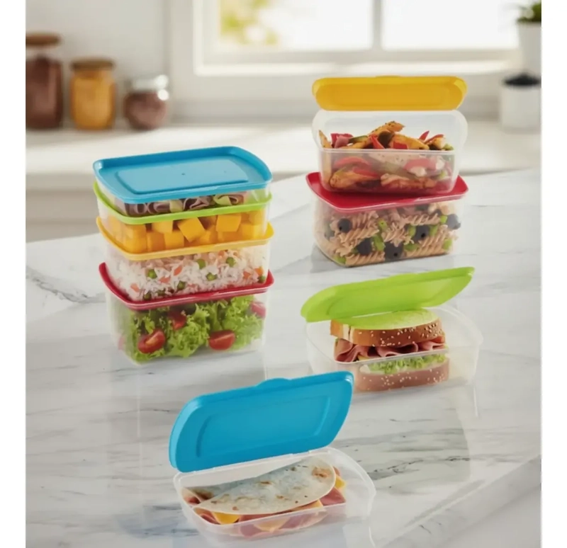 SET 4 TAPER TUPPER CONTENEDOR ENVASE PARA ALMACENAR ALIMENTO - 5