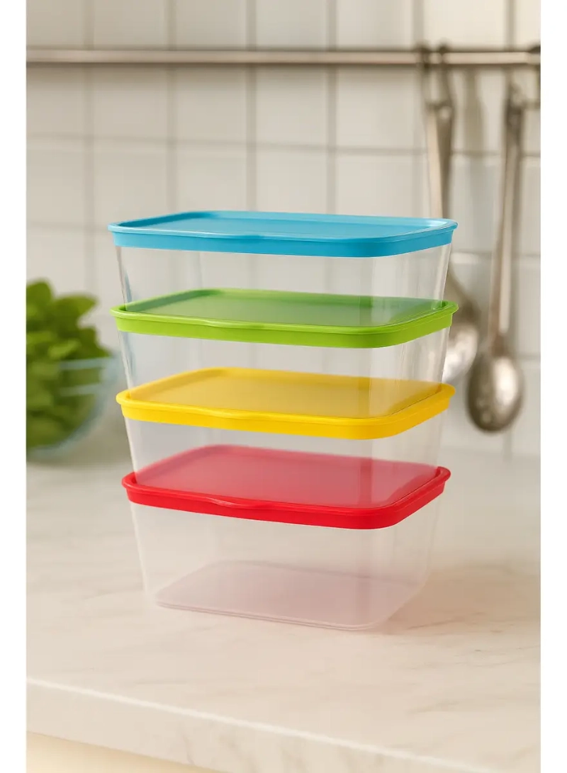 SET 4 TAPER TUPPER CONTENEDOR ENVASE PARA ALMACENAR ALIMENTO - 6