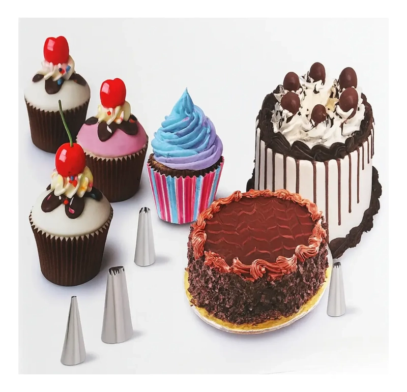 KIT DE REPOSTERIA PARA DECORACION POSTRES 66 PIEZAS MULTIUSO - 9