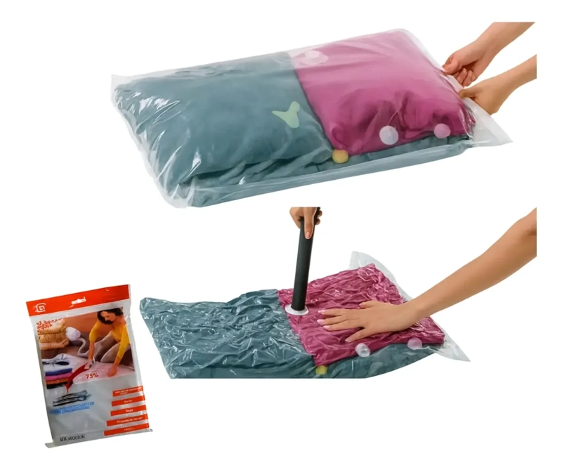 PACK 6 BOLSAS EMPACADORAS AL VACIO 60 X 80 CM MULTIUSO - 1