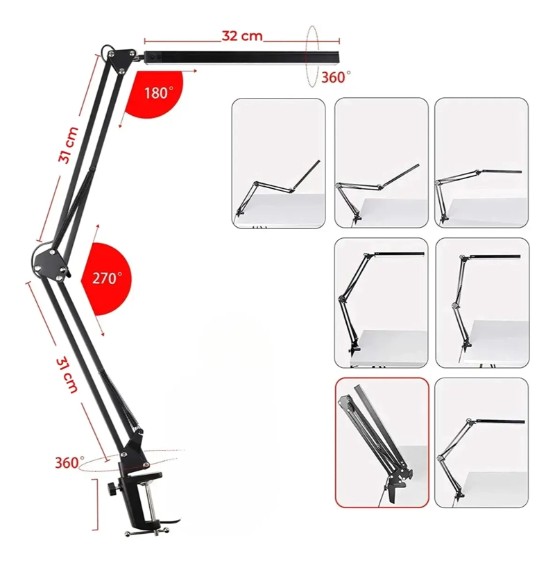 LAMPARA DE ESCRITORIO PLEGABLE AJUSTABLE LUZ LED - 3