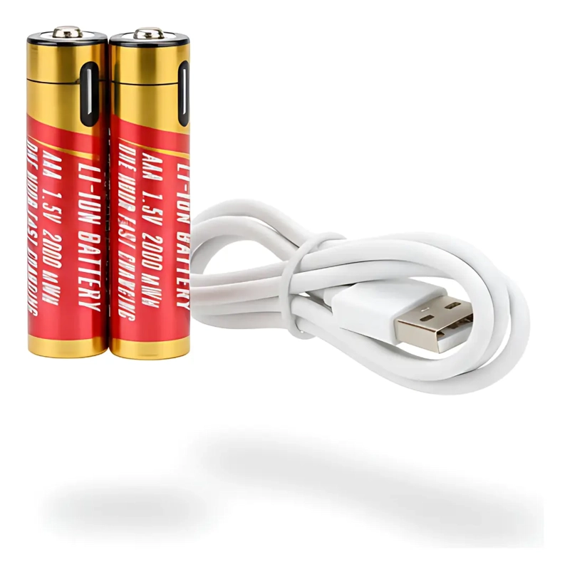 PILA AAA RECARGABLE CON CABLE USB A USB-C CARGA RAPIDA - 6