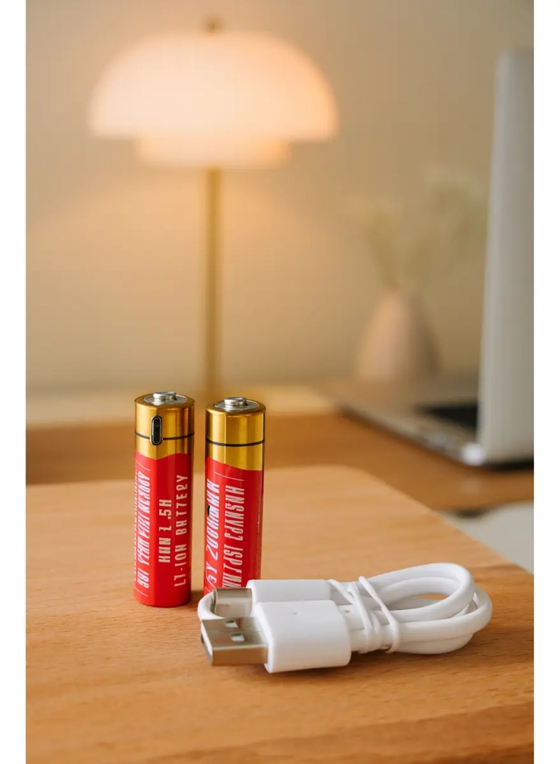 PILA AA RECARGABLE CON CABLE USB A USB-C CARGA RAPIDA - 4