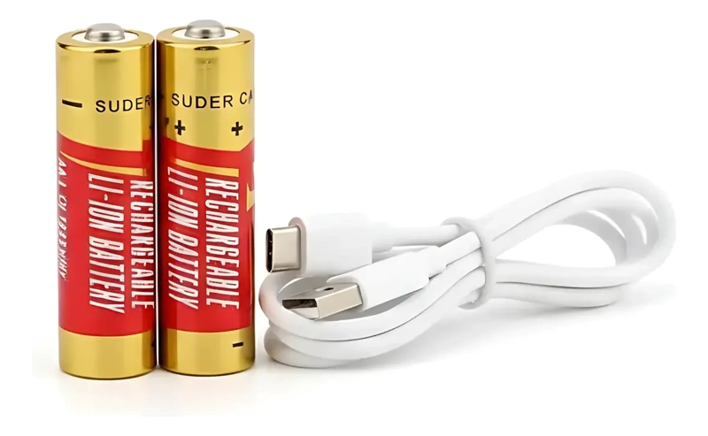 PILA AA RECARGABLE CON CABLE USB A USB-C CARGA RAPIDA - 5